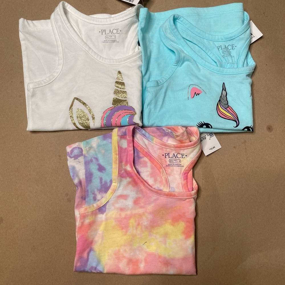 3 children’s place sleeveless tops XS (4)